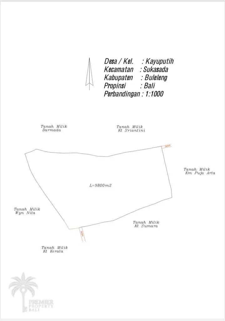 LOVINA — 4,500 sqm freehold overlooking Lovina Beach — Lovina, Bali (photo 2)