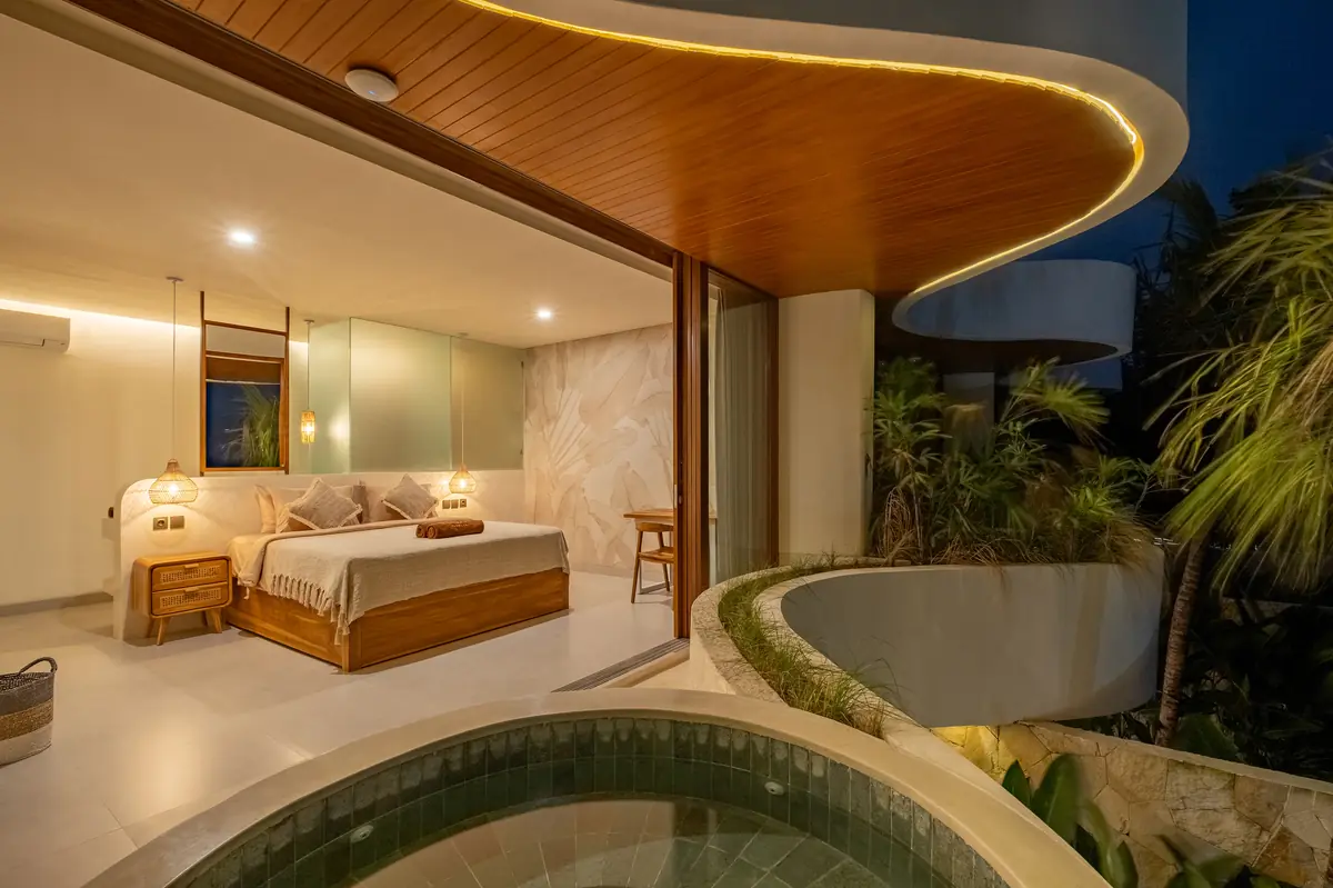 VILLA KAIMAYA — cliff villa with sunken lounge, plunge balcony and dedicated workspace — Pecatu, Bali (photo 2)