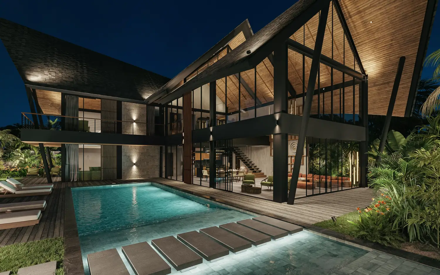 RAKA • 5-bedroom Javanese loft villa in Canggu — Canggu, Bali