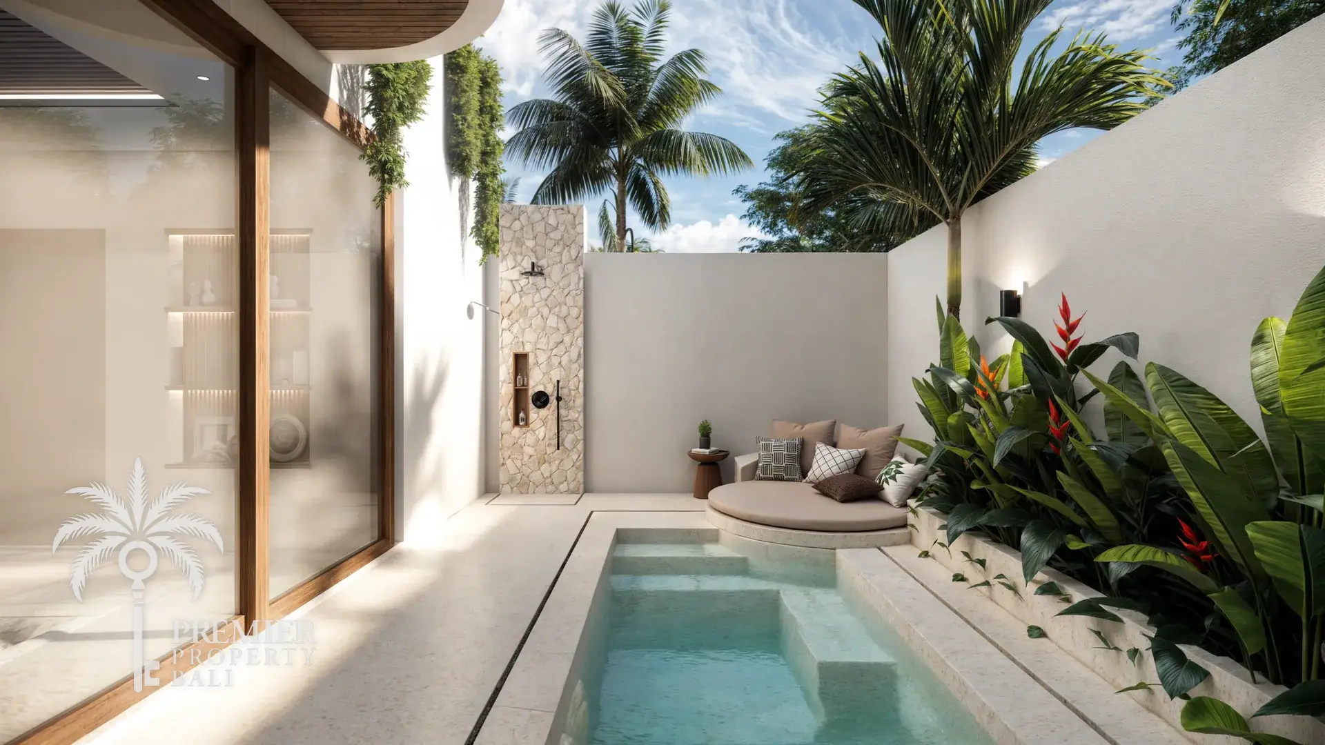 BALANGAN ROOFTOP — Mediterranean-style 2BR with breathtaking rooftop views, fully furnished — Balangan, Bali
