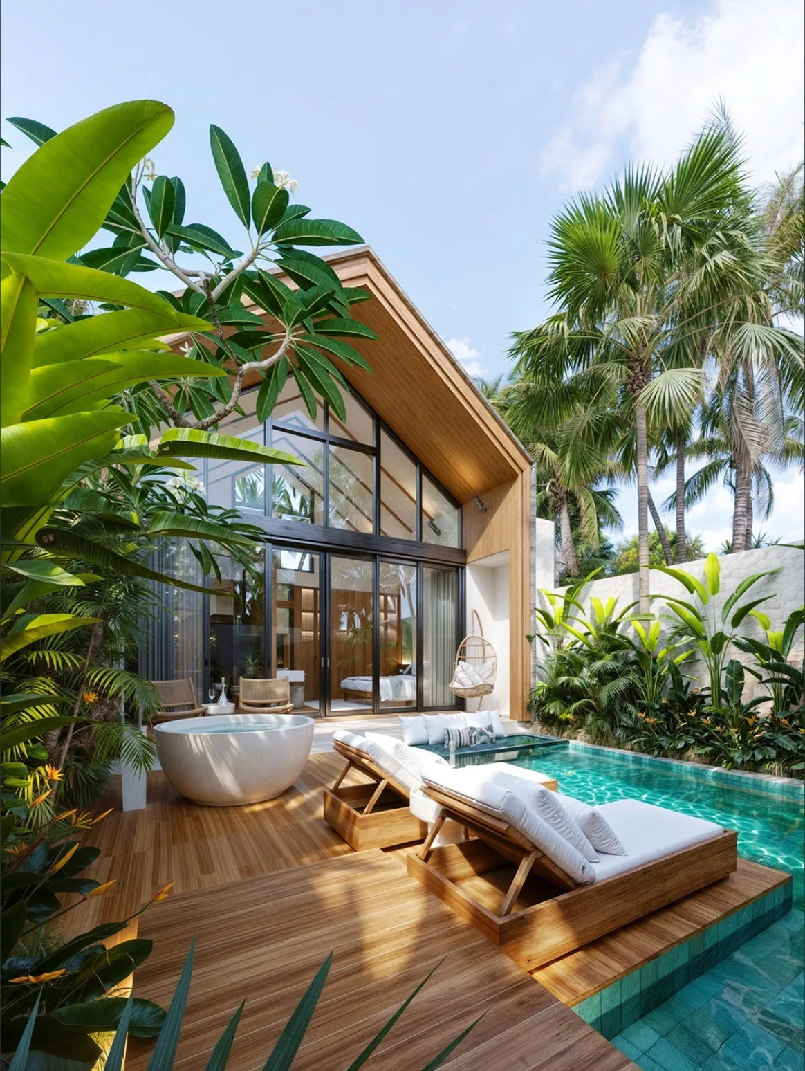 THE TEAK RETREAT — modern tropical 1BR sanctuary in Sayan's serene jungle — Ubud, Bali (photo 1)