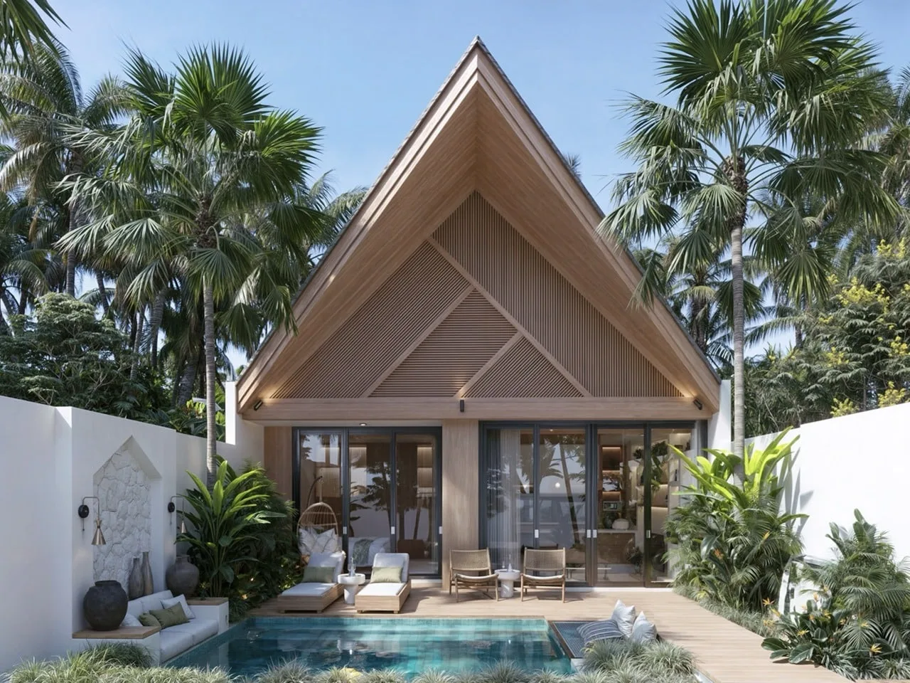 THE TEAK SANCTUARY — Maldivian-inspired 1BR with private pool in a jungle setting — Ubud, Bali (photo 1)
